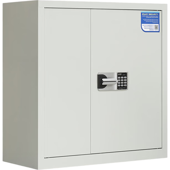 尔迈 保密柜国保密码锁矮柜档案票据柜 灰白色 单节无斗