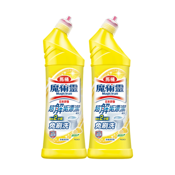 花王（KAO）免刷洗洁厕灵500ml*2 进口马桶清洁剂厕所清洗液除菌除臭 柠檬香