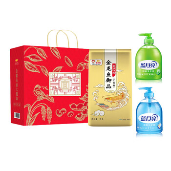 蓝月亮洗手液500g*2瓶（抑菌+野菊花）+  金徽有面面粉礼盒5kg