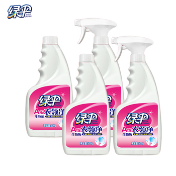 绿伞衣领净500ml*4瓶 衣领袖口免搓洗清洁剂 洗前喷预涂助洗剂