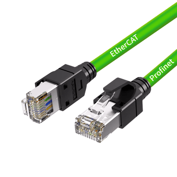 工业网线伺服跳线Profinet/EtherCat交换机PLC屏蔽RJ45-8P3米网线对接头成品小空间短体网线万兆超六类网线
