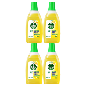 滴露消毒液【热销TOP】地板清洁除菌液柠檬清新750ml强效除菌×4瓶