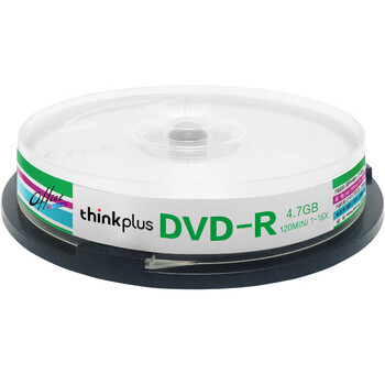 联想DVD-R 光盘/刻录盘 16速4.7GB 办公系列 桶装10片 空白光盘