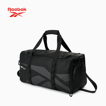 锐步防泼水大容量健身运动包可拆卸肩带多场景通勤旅行包 黑色-M