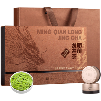 山水西湖龙井2026新茶 特级绿茶老茶树明前茶叶礼盒装90g春茶高端送礼领导