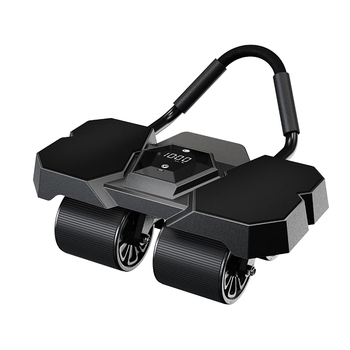 京东京造 黑武士四轮智能精准计数健腹轮 自动回弹腹肌轮 健身器卷腹训练