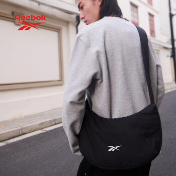 锐步防泼水耐磨手提斜挎包大容量男女同款户外休闲通勤包 黑色