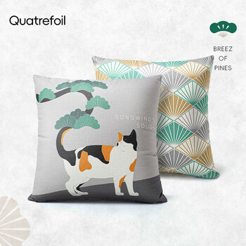 quatrefoil 抱枕靠垫办公室腰枕沙发床头靠枕简约可拆洗 45*45cm蓦梢