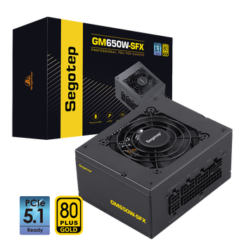 鑫谷（Segotep）GM650W-SFX金牌全模组电源（原生PCIE5.1/80Plus金牌/智能温控/micro电脑机箱小电源）