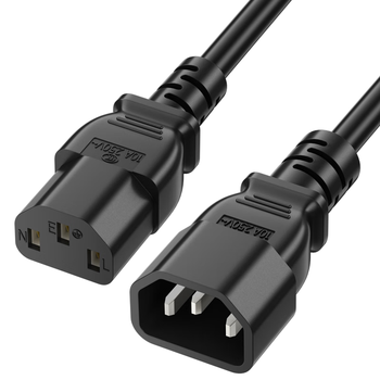 广昌兴（G.C.X）PDU服务器电源线10a c13转c14 3*1.5平方 2米无氧铜国标3C认证公母头三孔充电延长UPS连接线