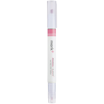 国誉(KOKUYO)进口mark+彩色荧光笔 学生用划重点标记记号笔 双头粉色 1支装PM-MT200P