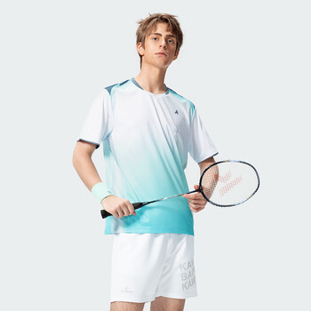 kawasaki川崎羽毛球服运动T恤速干吸汗透气男款大赛训练服C1043 闪蓝色 XL