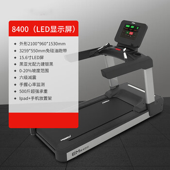 亿迈电动跑步机加宽跑带多功能家用健身器材 EM8400（LED屏）