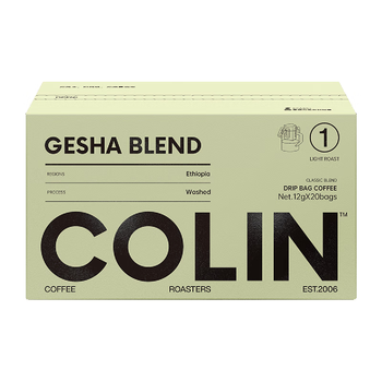 柯林咖啡数字精品挂耳咖啡粉1号浅烘 瑰夏拼配 瑰夏含量50% 12g*20袋