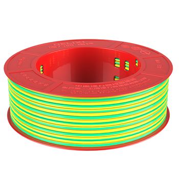 德力西（DELIXI）电线布电线 BV4平方 单芯单股铜线 家装家用铜芯电线 100米 黄绿地线 