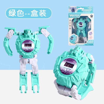 畅宝森 学生文具 儿童创意电子变形手表卡通伸缩金刚机器人玩具学生礼物礼品【盒装 】10件起购 颜色随机