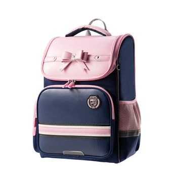 得力（deli）英伦风小学生学习套装 含护脊减负书包套装 男女孩轻量化大容量升级款背包 及笔袋补习袋 3-6年级