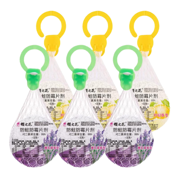 樱之花加香型防蛀防霉网袋80g*6 随机樟脑丸卫生衣物柜去潮除臭驱虫蟑螂