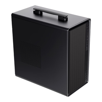 先马（SAMA）平头哥M2 Note黑色 台式商务电脑迷你小主机箱 便携提手/Type-C/支持MATX主板/多硬盘位/0.7mm五金