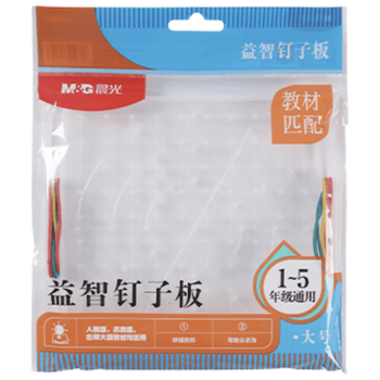 晨光（M&G）钉子板大号智力拼图图形认知板教具小学生用套装儿童数学ASD998Z4 1个装