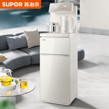 苏泊尔  茶吧机 冷热双全6段调温智能语音遥控大屏彩显壶满即停多功能泡茶机 SW-CBJ17C