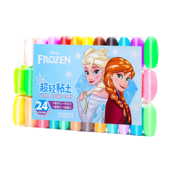 递乐迪士尼正版36色儿童超轻粘土环保抗菌彩泥橡皮泥黏土diy手工制作模具装不粘手BXC1003冰雪奇缘