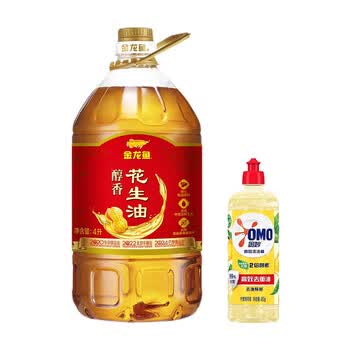 金龙鱼【端午精选】洗洁精高效去油480G+金龙鱼醇香花生油4L 厨房省心购