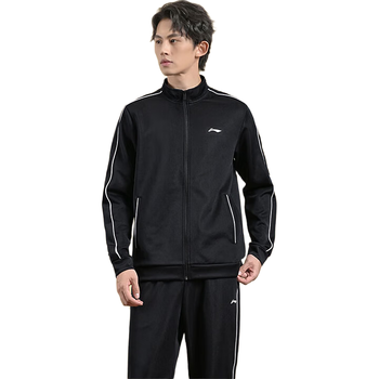 李宁（LI-NING）乒乓球服男女同款新秀系列开衫无帽卫衣健身运动套装两件装 S