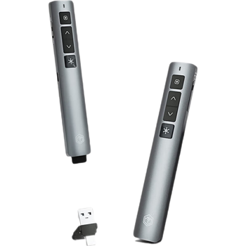 京东京造激光翻页笔360度控制教师专用PPT投影笔激光演讲笔 无线演示翻页器电子课件笔 【红光充电蓝牙款】