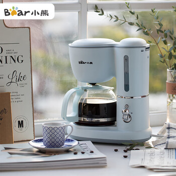 小熊 咖啡机 美式 家用滴漏式全自动迷你小型咖啡粉泡茶两用办公室煮茶机 KFJ-A06K1