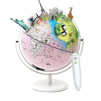 北斗万向智能点读灯光地球仪男孩女孩早教生日圣诞礼物六一儿童节礼物纪念品文玩具摆件礼盒E2087WDARG