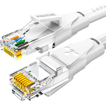 山泽(SAMZHE)六类网线 CAT6类千兆8芯双绞 工程家用宽带监控电脑网络成品跳线白色8米 BWD6080