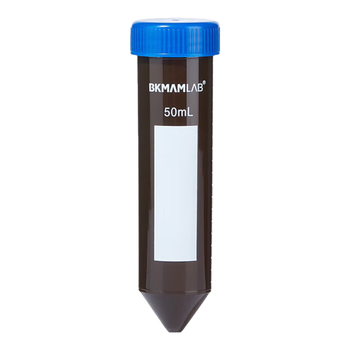 比克曼生物塑料离心管一次性无菌螺旋盖EP管EO灭菌 【50ml】蓝盖尖底棕色25个/袋