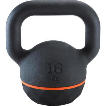 迪卡侬4-20kg壶铃球浸塑哑铃训练肌肉锻炼包胶提壶CROB16KG单只 2017322
