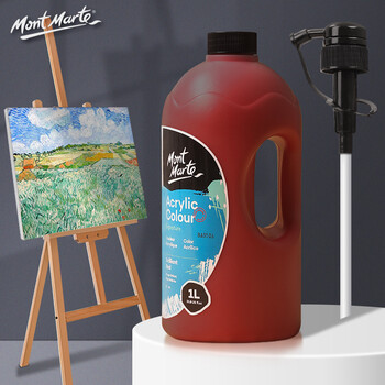 蒙玛特(MontMarte)丙烯颜料1l土红大瓶美术手绘彩绘墙绘画画丙烯颜料套装大容量绘画防水颜料VMSCH0134