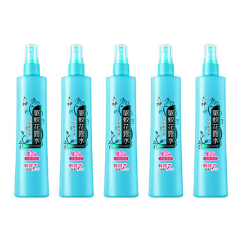 六神花露水【流行款 夏季必备】喷雾驱蚊花露水（冰莲香型）80ml×5瓶