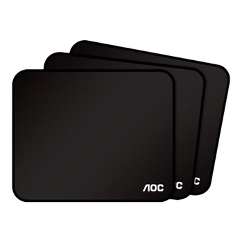 AOC全属性系列M90/93电竞游戏鼠标垫小号270*220*3mm  加厚锁边办公键盘电脑书桌垫黑色 3件装