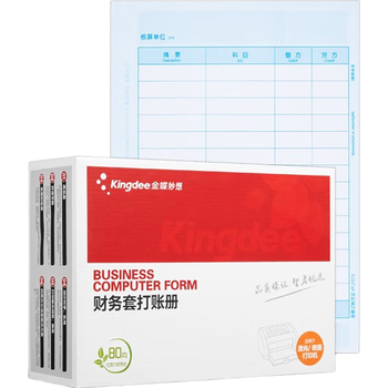 Kingdee金蝶财务凭证打印纸80g A4竖版金额记账凭证纸210*297mm 1000张KP-J107S