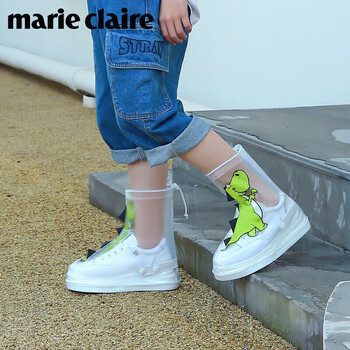 MARIE CLAIRE儿童雨鞋套男童女童耐磨防水防滑水鞋学生中高筒雨靴开学必备