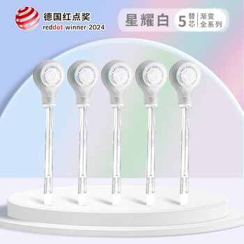 乐普升修正带笔式涂改带可换替芯创意笔形改正带便携高颜值学生渐变色修正带9189BR白-5