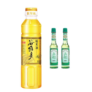 六神花露水95ml*2瓶 清凉舒爽 祛痱止痒+稻米油400ml 非转基因