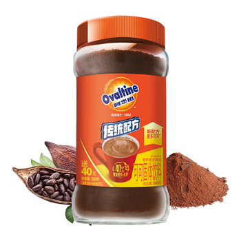 阿华田（Ovaltine）可可粉瓶装380g（340g+40g）早餐牛奶冲饮即食蛋白型固体饮料