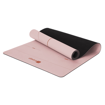 Keep天然橡胶专业防滑女男家用健身地垫辅助体位线瑜伽垫 眉黛粉