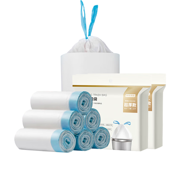 京东京造 抽绳式垃圾袋50*55cm*240只 超厚18μ1.8丝手提厨房家用加厚大号