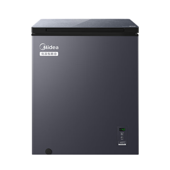 美的（Midea）100L单温家用冰柜小型减霜零下40度超低温速冻冷柜冷藏冷冻玻璃面板冰箱BD/BC-100KGEM