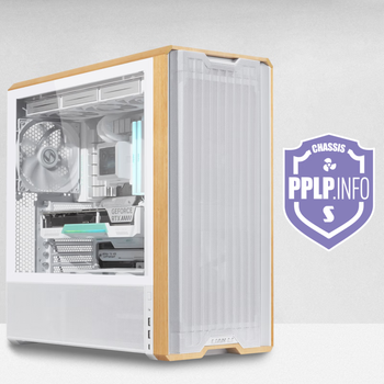 LIANLI联力L217 中塔式台式电竞游戏机箱 白色 标配5把风扇/支持EATX主板/木艺机箱/双开关