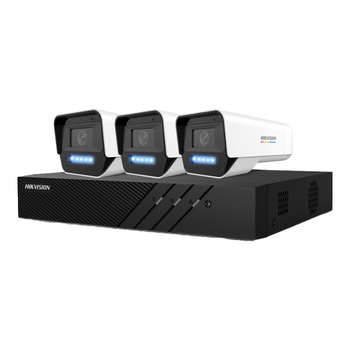 HIKVISION海康威视监控摄像头套装3路3T升4T硬盘600万超高清臻全彩夜视POE室内外手机远程语音对讲K16L-T