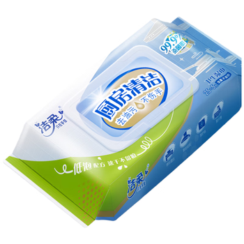 洁柔厨房湿巾30片去油污开学清洁吸油卫生湿纸巾大规格加厚厨房用纸