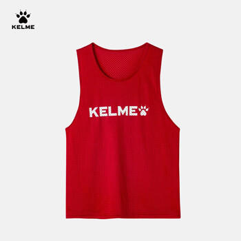 卡尔美（KELME）儿童足球训练背心对抗服篮球网眼薄背心定制分队 红白140	