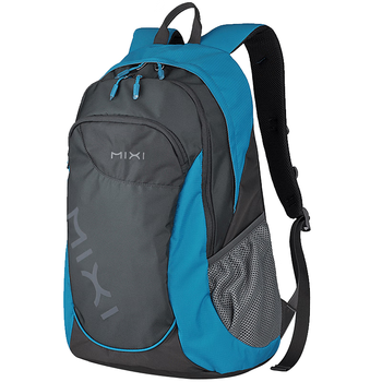 米熙15英寸电脑包双肩包女休闲运动旅行背包大容量学生书包20蓝色5005